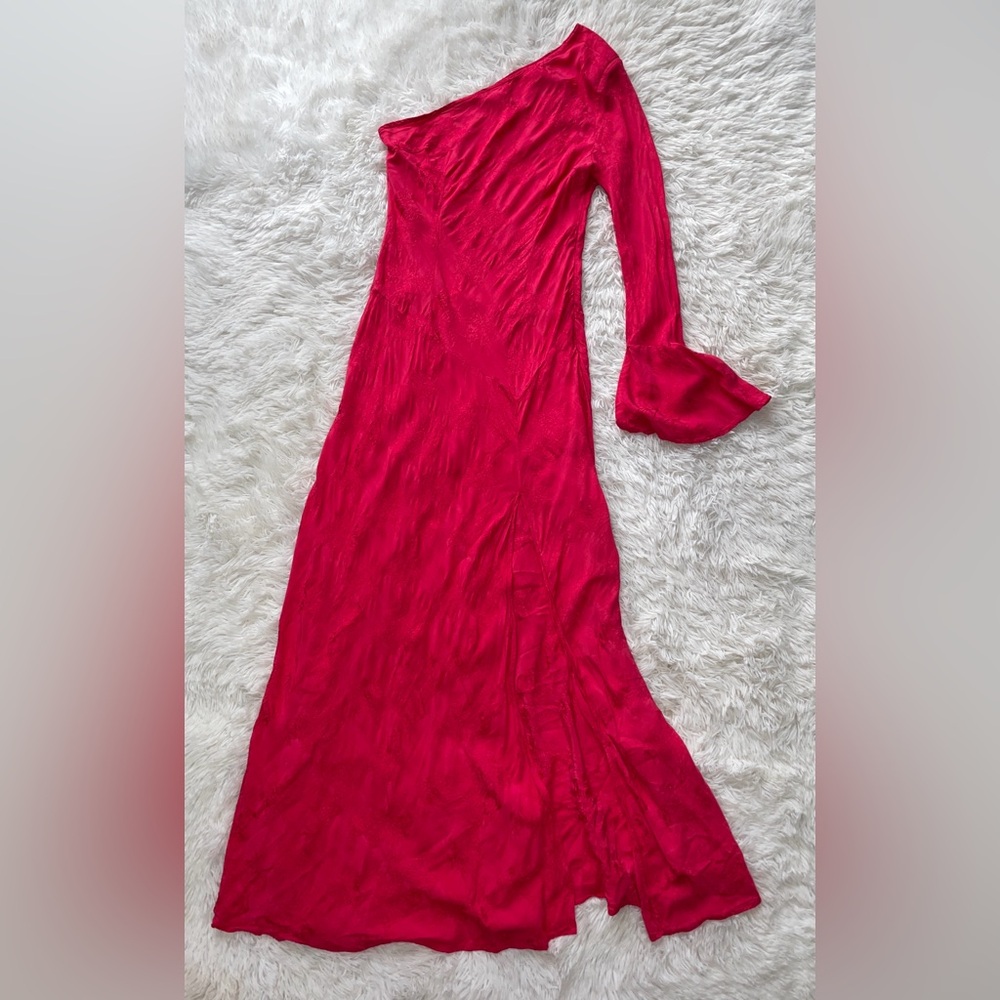 Anthropologie RAHI Dienna One Shoulder Long Sleeve Maxi Dress